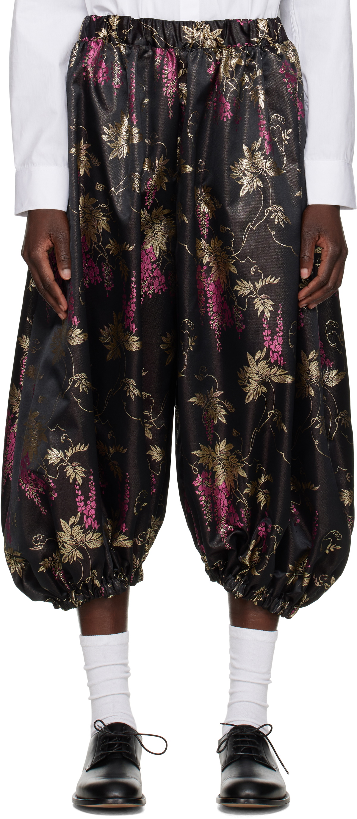 Comme des Garçons Comme des Garçons Black Jacquard Trousers