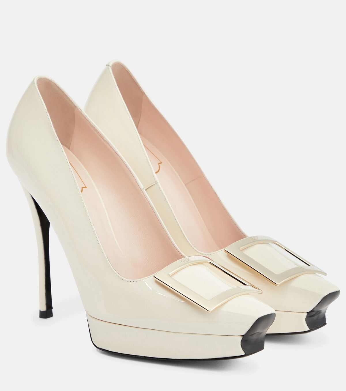 Roger Vivier Belle Vivier patent leather platform pumps