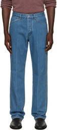 LEMAIRE Blue Straight Leg Five Pocket Jeans