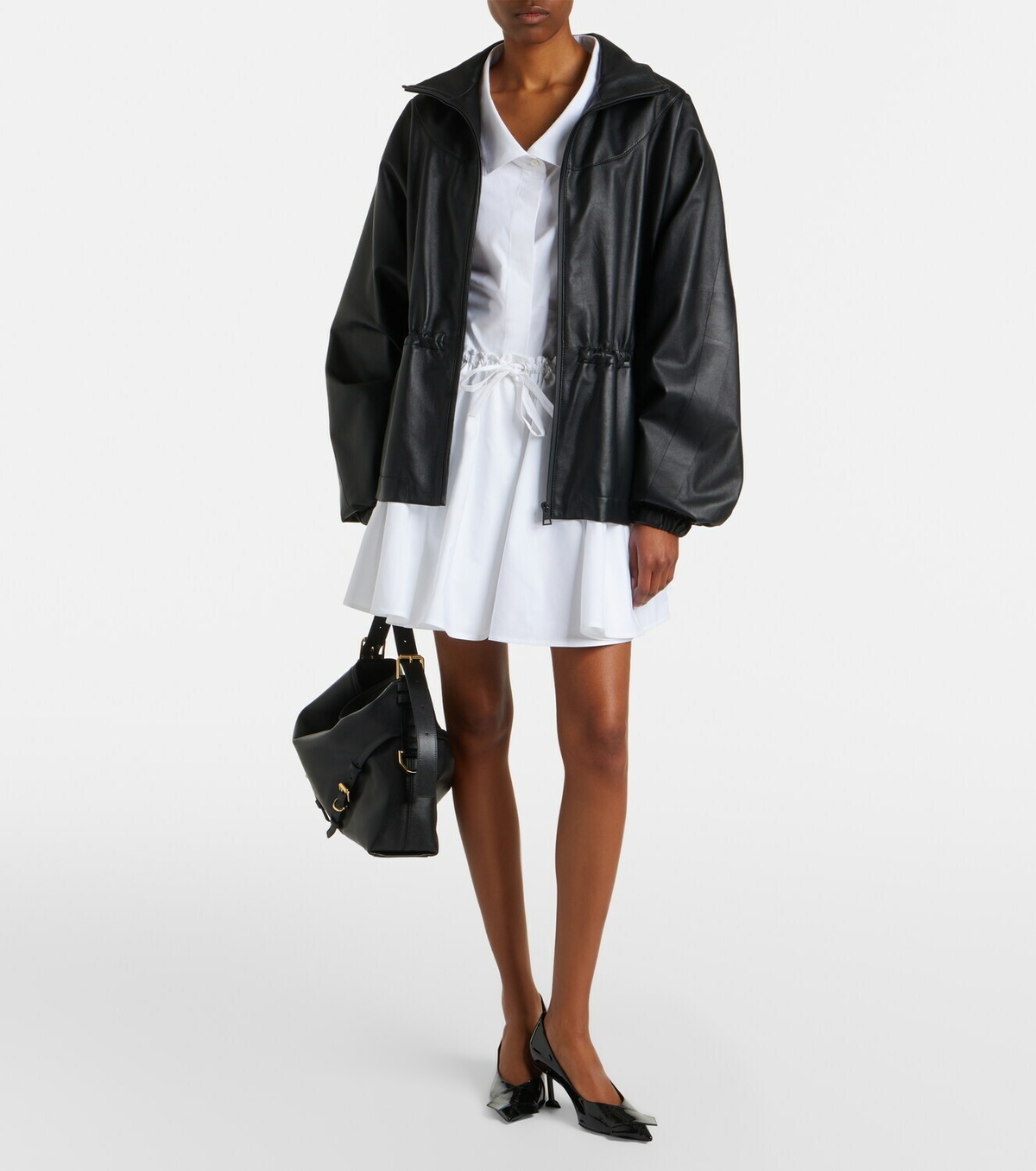 Givenchy Pleated cotton poplin miniskirt