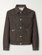Officine Générale - Vince Pleated Organic Denim Jacket - Brown