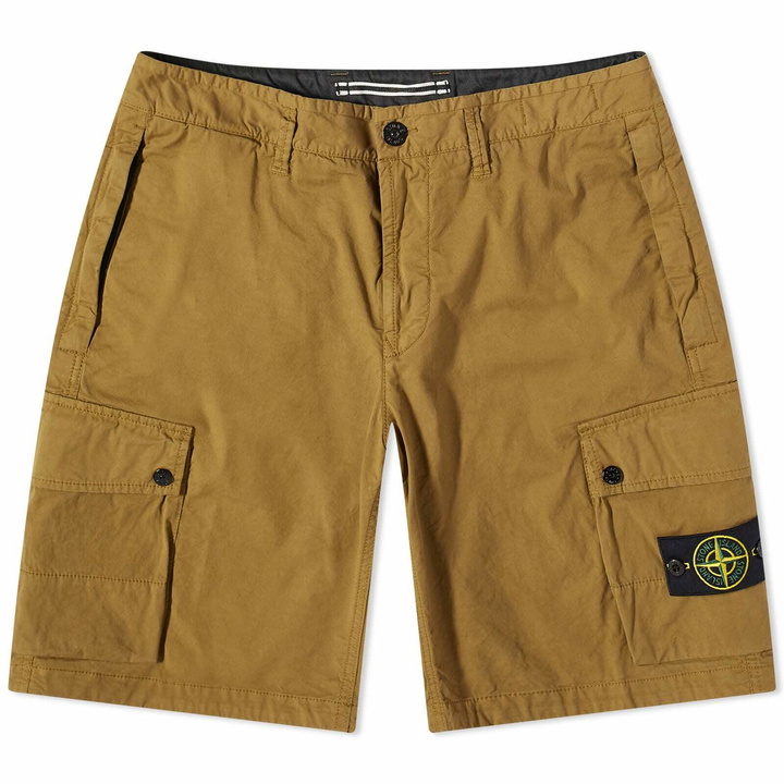 Photo: Stone Island Men's Supima Cotton Cargo Short in Dark Beige