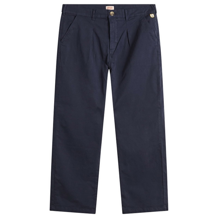 Photo: Armor-Lux Men's Pleated Trouser in Marine Deep