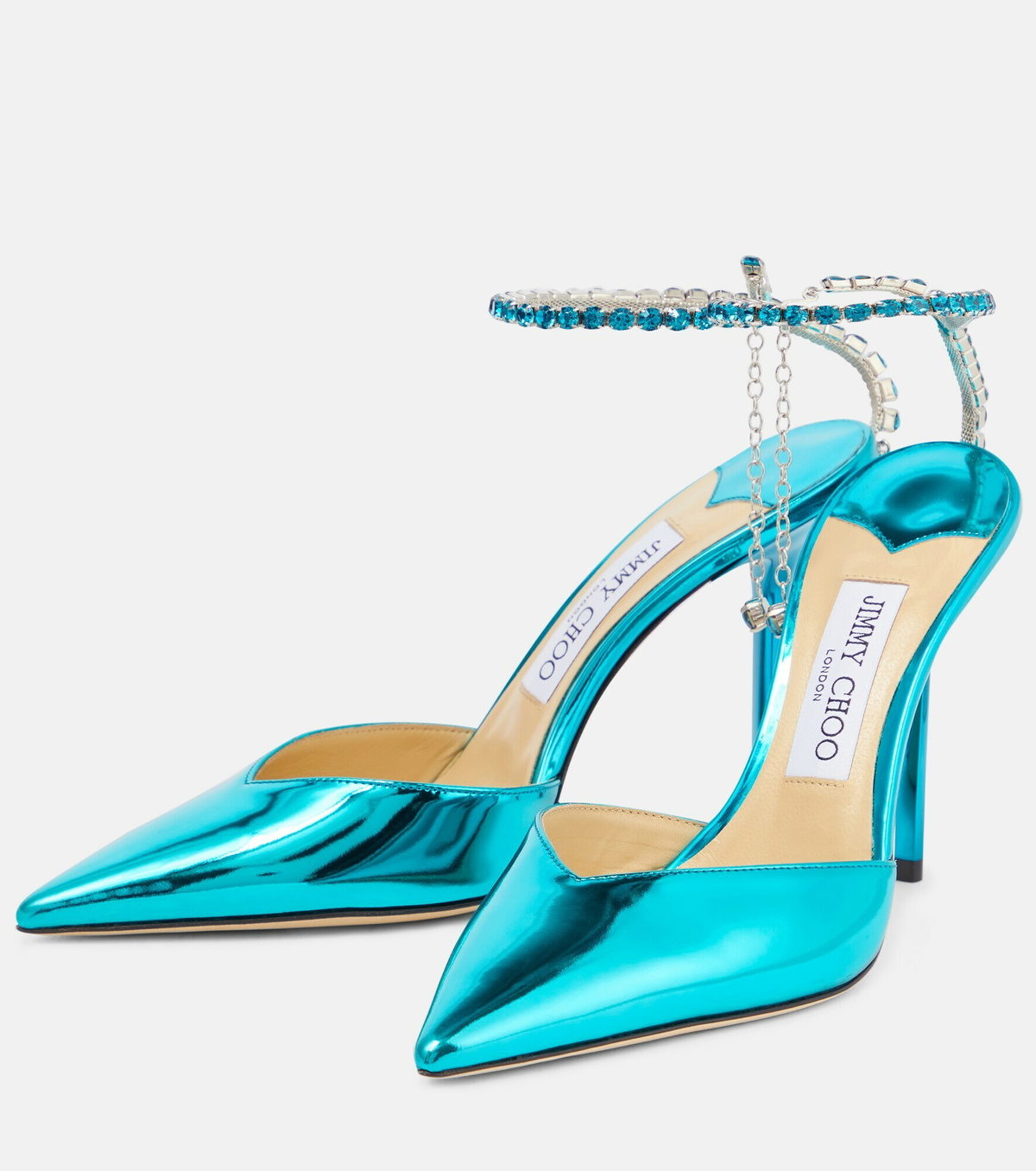 Jimmy Choo Saeda 100 metallic leather pumps Jimmy Choo