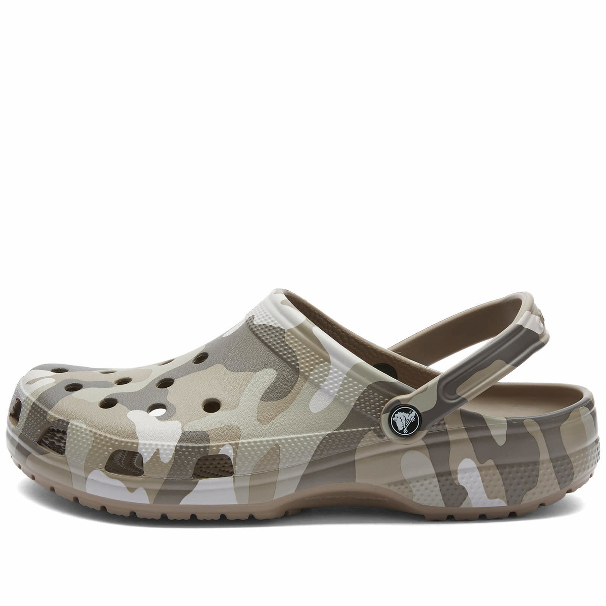 Crocs Classic Printed Camo Clog in Mushroom Multi Crocs
