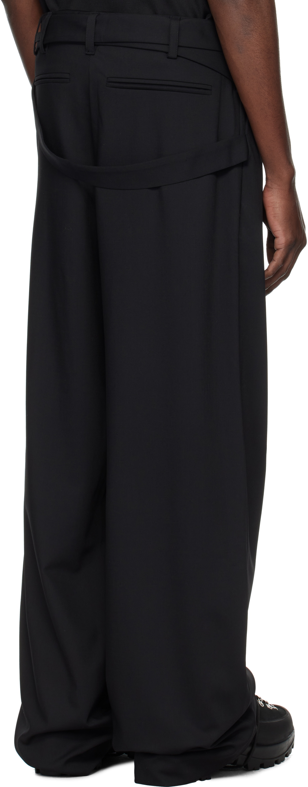 HELIOT EMIL Black Aegis Tailored Trousers