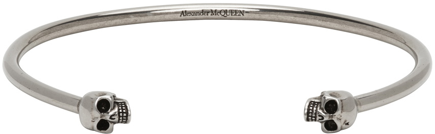 Alexander McQueen Silver Skull Cuff Bracelet Alexander McQueen