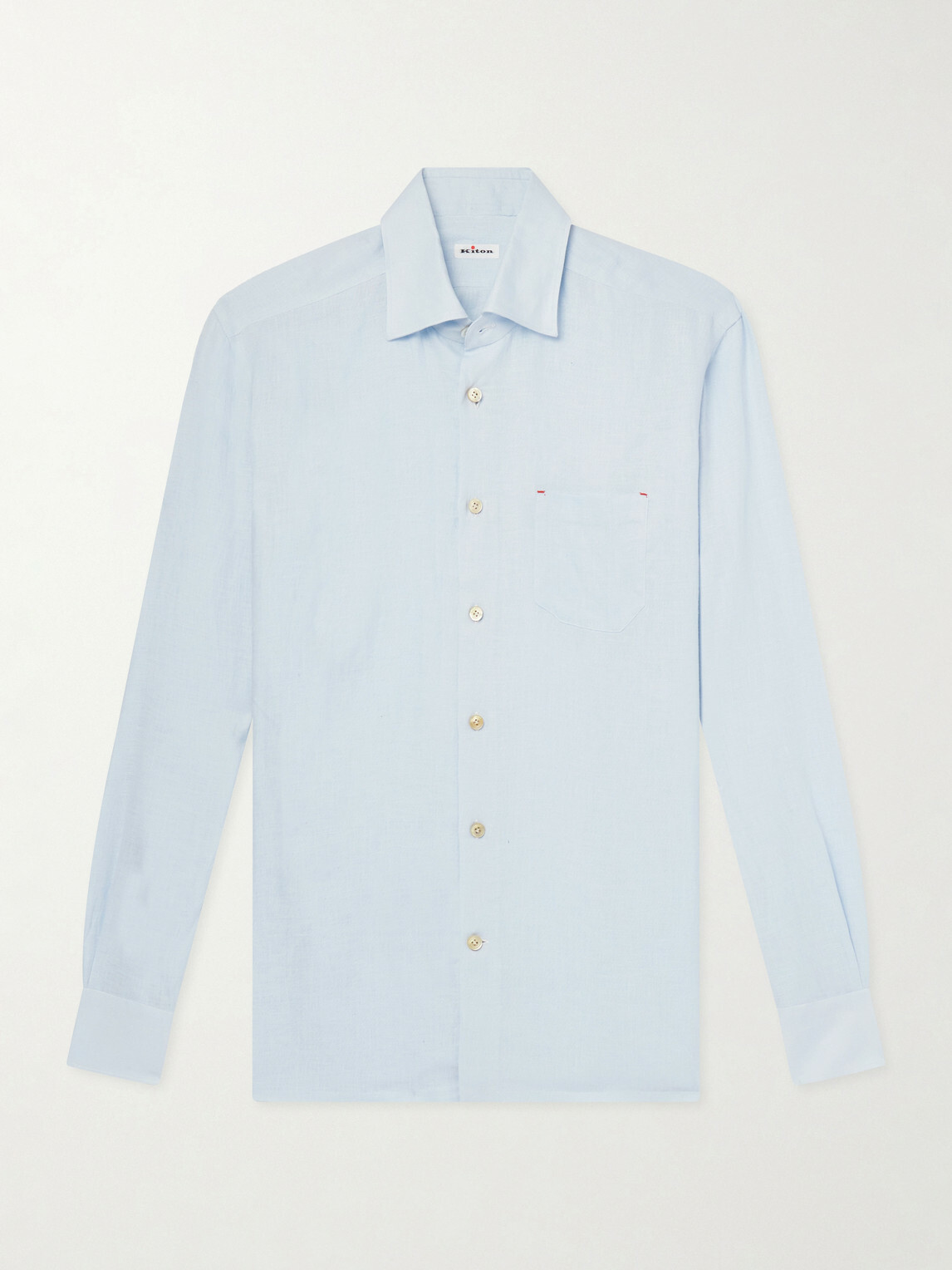 Kiton - Linen Shirt - Blue