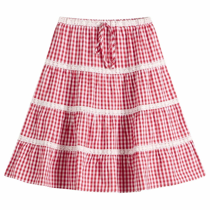 Photo: Many Many Clothes Women's The Bonnie Midi Skirt in Red