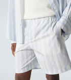 Jacquemus Caleçon striped cotton poplin shorts