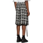 Faith Connexion Black and White Tweed Laced Check Shorts