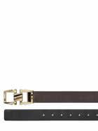 FERRAGAMO - 32mm Double Gancio Leather Belt