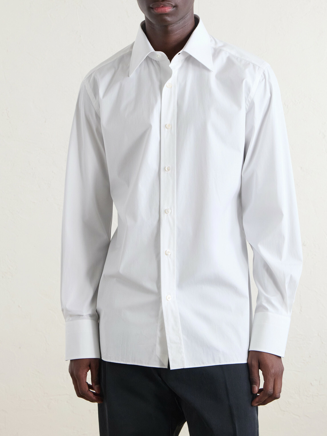 TOM FORD - Cotton-Poplin Shirt - White