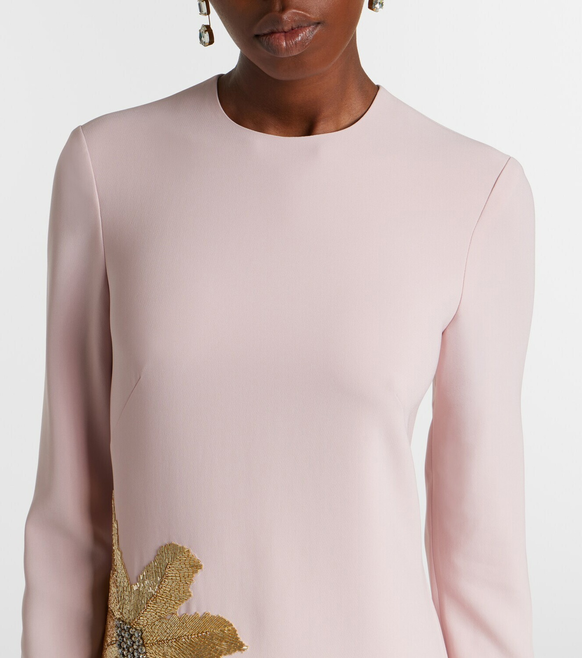 Costarellos Nevina crystal-embellished crêpe gown