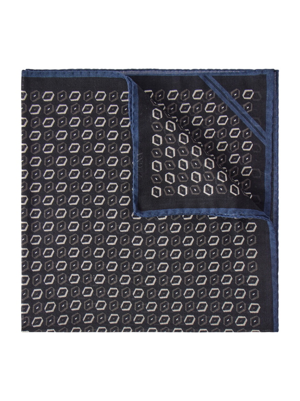 Photo: Zegna - Printed Wool Pocket Square