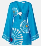 Cala de la Cruz Vera floral linen minidress