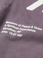 Museum Of Peace & Quiet - Peaks Printed Cotton-Jersey T-Shirt - Purple