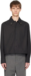 Jil Sander Black Button Shirt