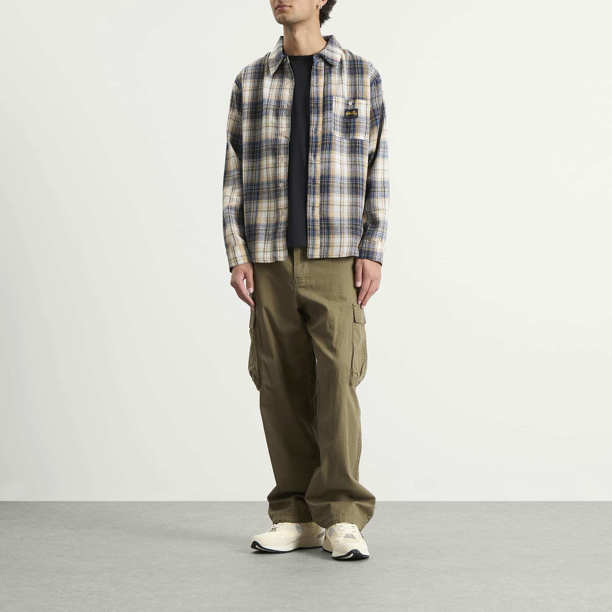 Stan Ray Men's Flannel Shirt in Navy Plaid