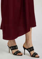 Manolo Blahnik Ralota 90 Crystal-embellished Crepe de Chine Mules Black