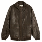 DUNST Women's Leather Jacket in Dark Brown