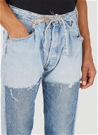 Asymmetric Cuff Jeans in Blue