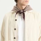 MHL by Margaret Howell Men's Tipped Scout Scarf in Pebble/Mahogany 