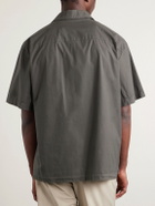 James Perse - Camp-Collar Cotton-Blend Poplin Shirt - Green