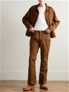 Needles - Slim-Fit Bootcut Logo-Embroidered Twill Trousers - Brown