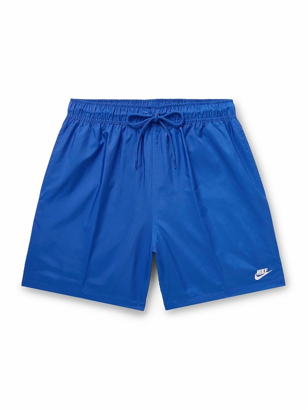 Photo: Nike - Club Flow Straight-Leg Shell Drawstring Shorts - Blue
