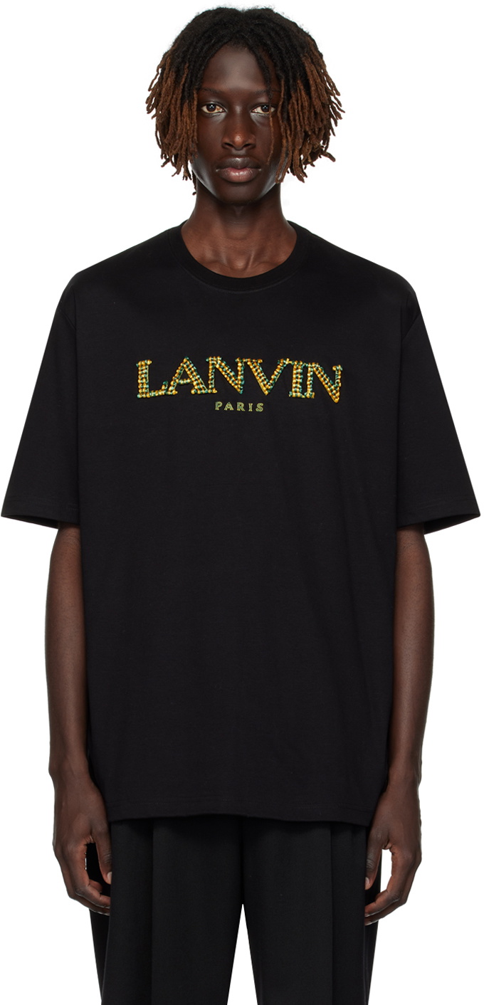 Lanvin Black Embroidered T-Shirt Lanvin