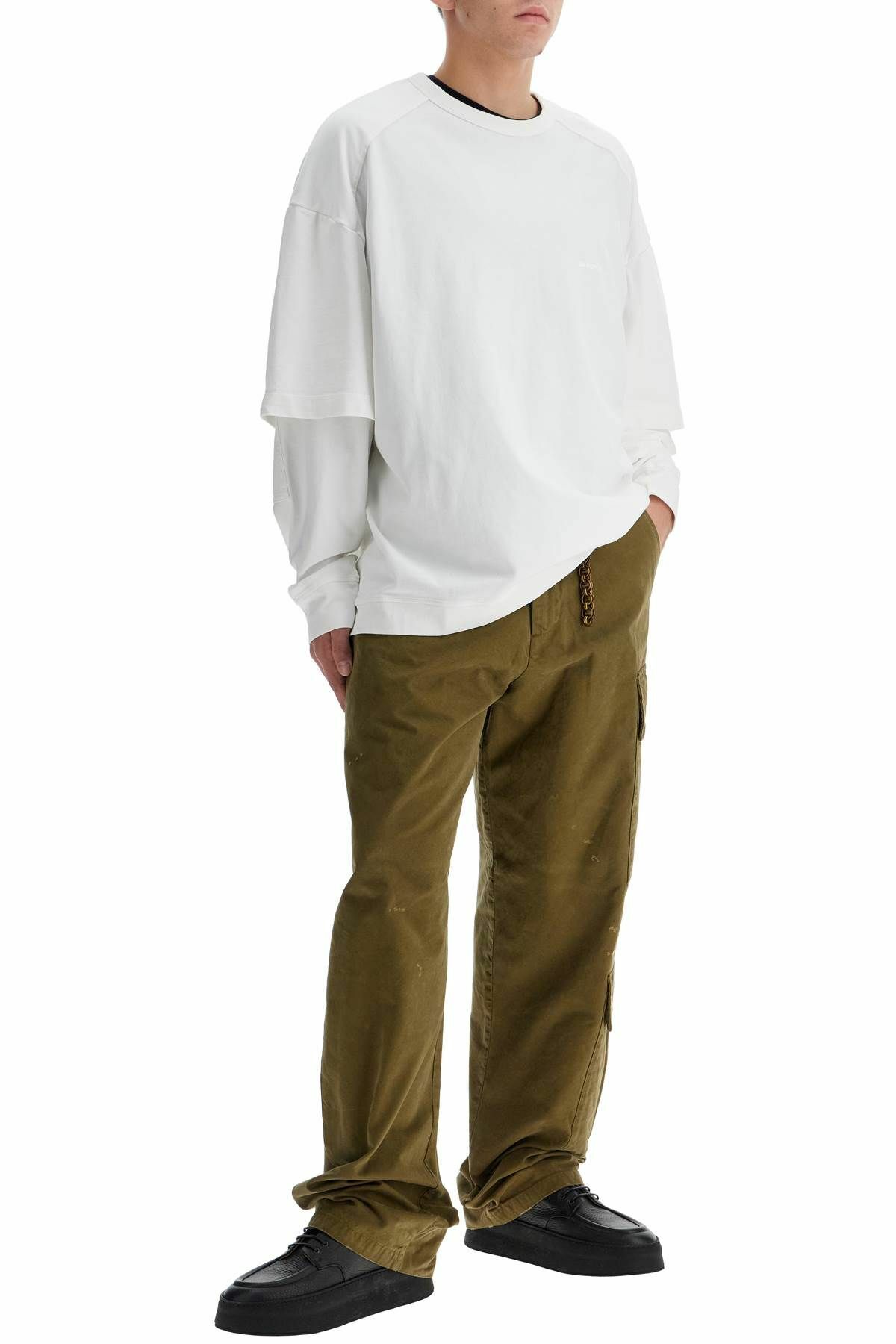 DARKPARK theo double sleeve t-shirt with White