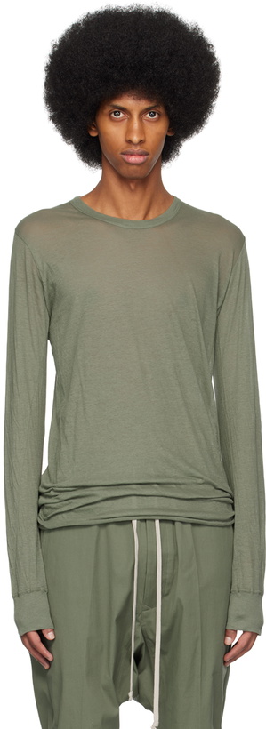 Photo: Rick Owens Green Basic Long Sleeve T-Shirt