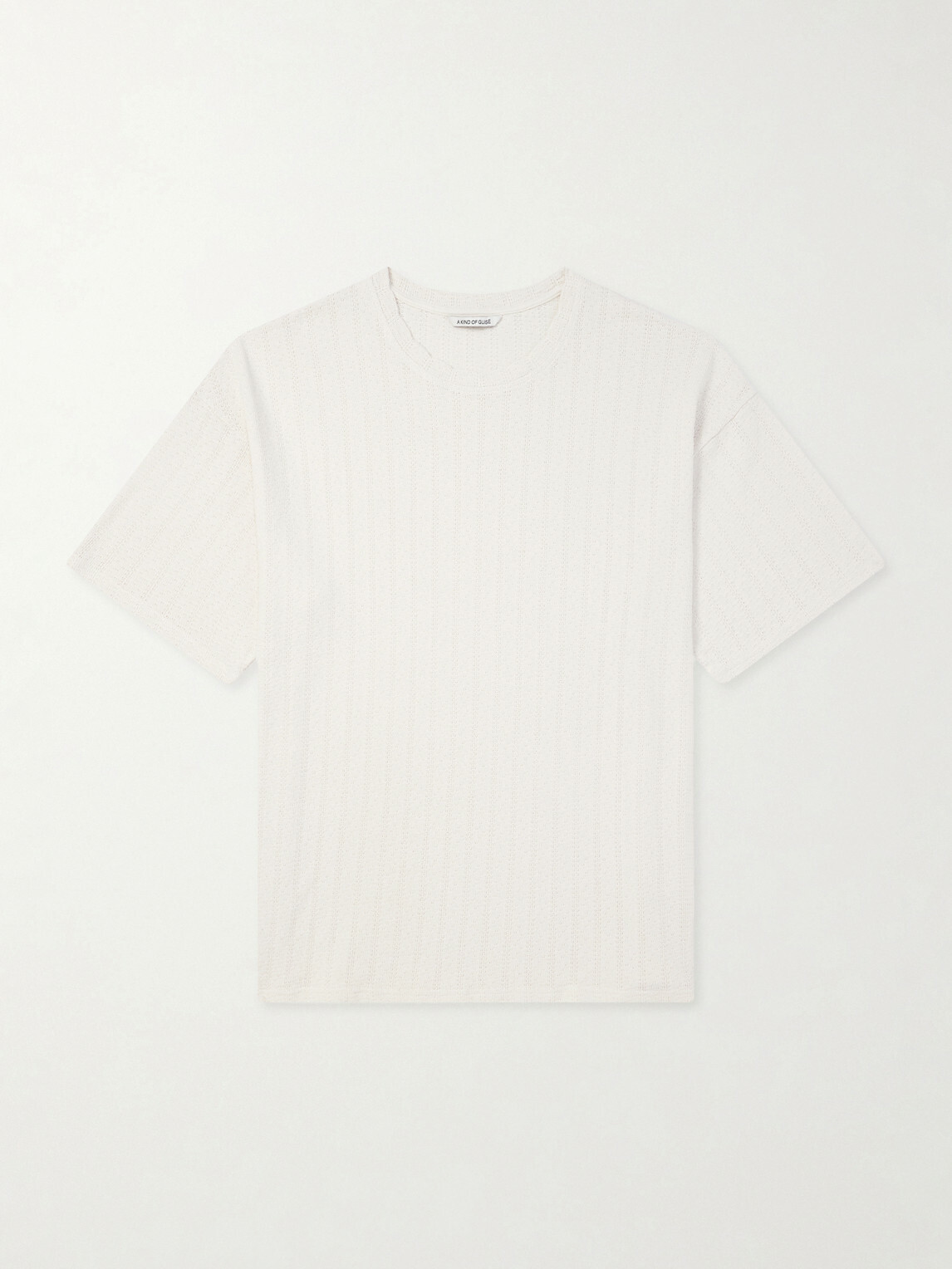 A Kind Of Guise - Thuy Pointelle-Knit Cotton and Linen-Blend T-Shirt - Neutrals