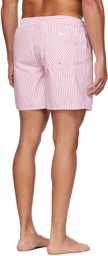 Lacoste Pink Striped Swim Shorts