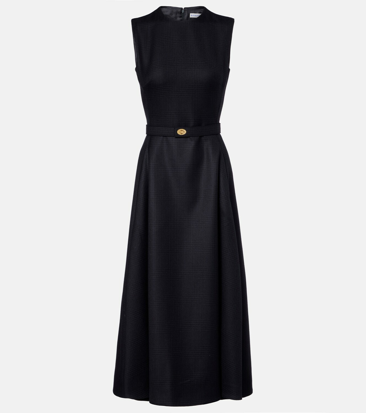 Burberry Prince of Wales check wool midi dress