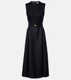Burberry Prince of Wales check wool midi dress