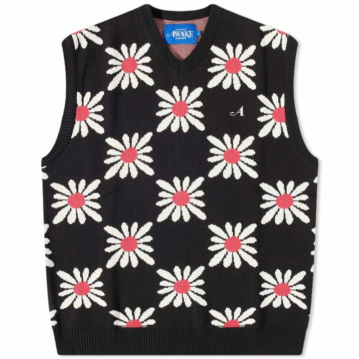 Photo: Awake NY Men's Floral Sweater Vest in Black Floral