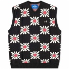 Awake NY Men's Floral Sweater Vest in Black Floral