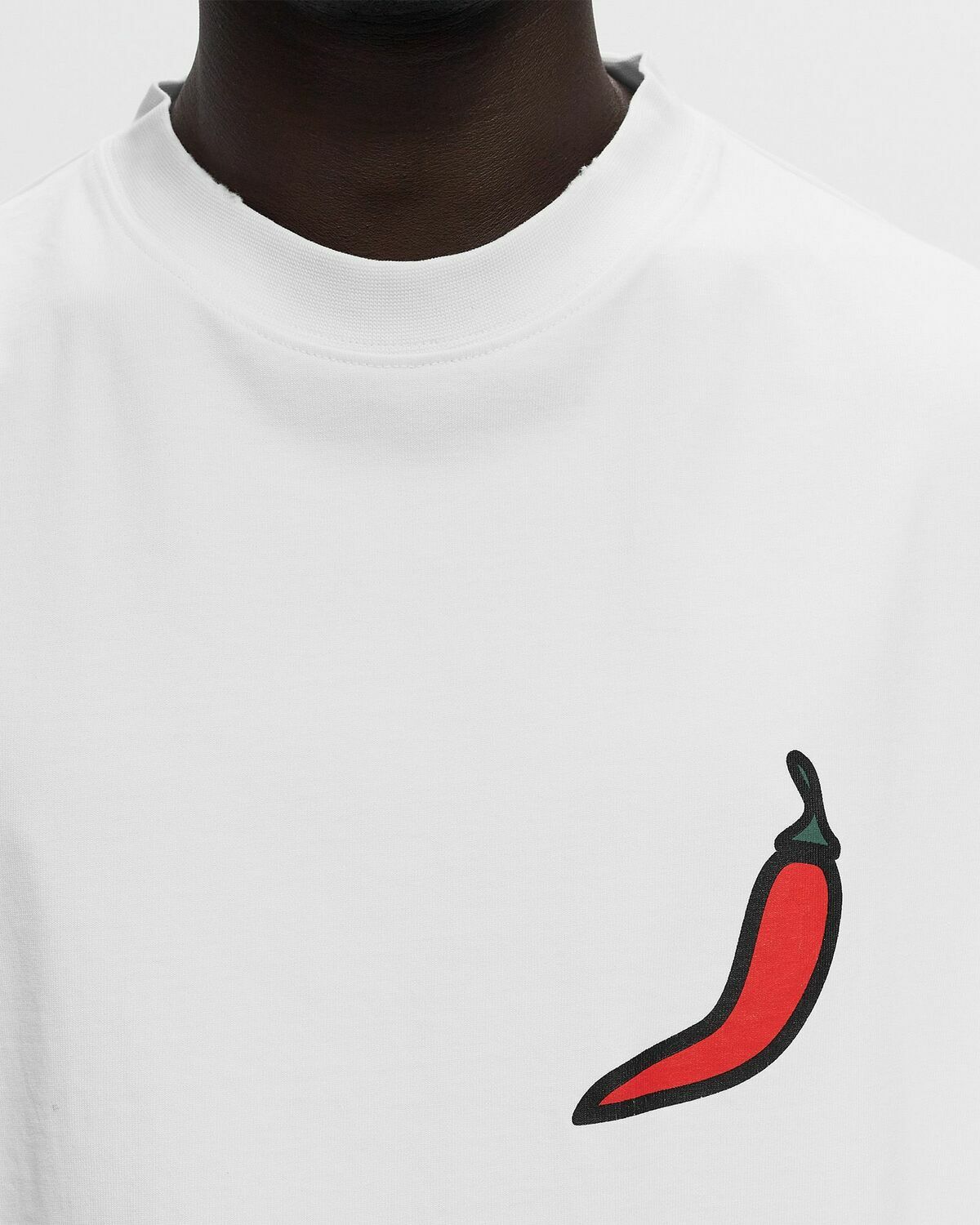 032c On Fire Oversized T Shirt White Shortsleeves