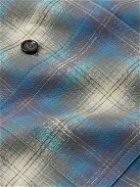 Bottega Veneta - Checked Leather Shirt - Blue