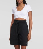 Alo Yoga Serene cotton-blend crop top