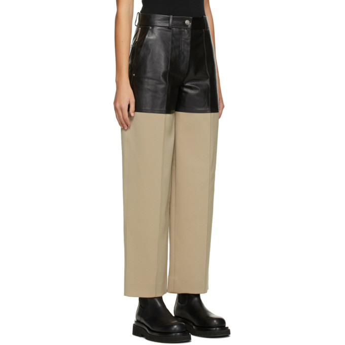 Peter Do Black and Beige Fireman Trousers