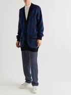 Etro - Straight-Leg Paisley-Print Cotton-Blend Drawstring Trousers - Blue