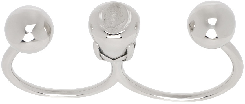 IN GOLD WE TRUST PARIS Silver Piercing Double Ring