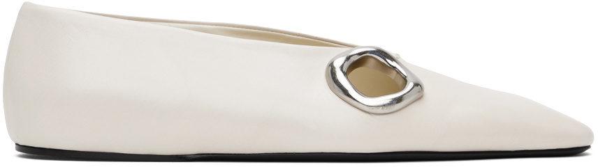 jil sander square toe flats