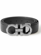 FERRAGAMO - 3.5cm Full-Grain Leather Belt - Black