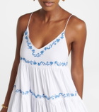 Caroline Constas Katrina embroidered poplin midi dress