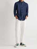 POLO RALPH LAUREN - Slim-Fit Button-Down Collar Linen Shirt - Blue