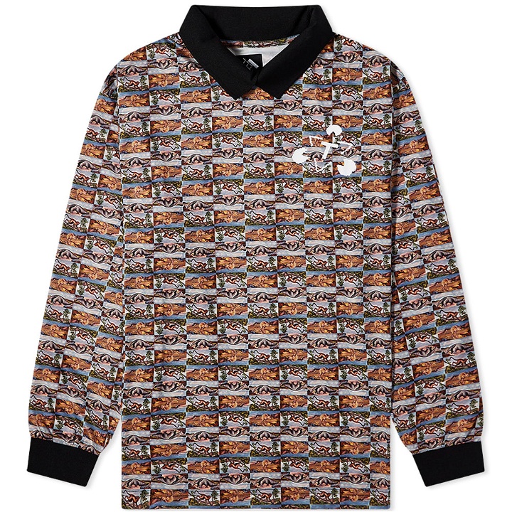 Photo: The Trilogy Tapes Men's Thranimal Football Shirt in Multi